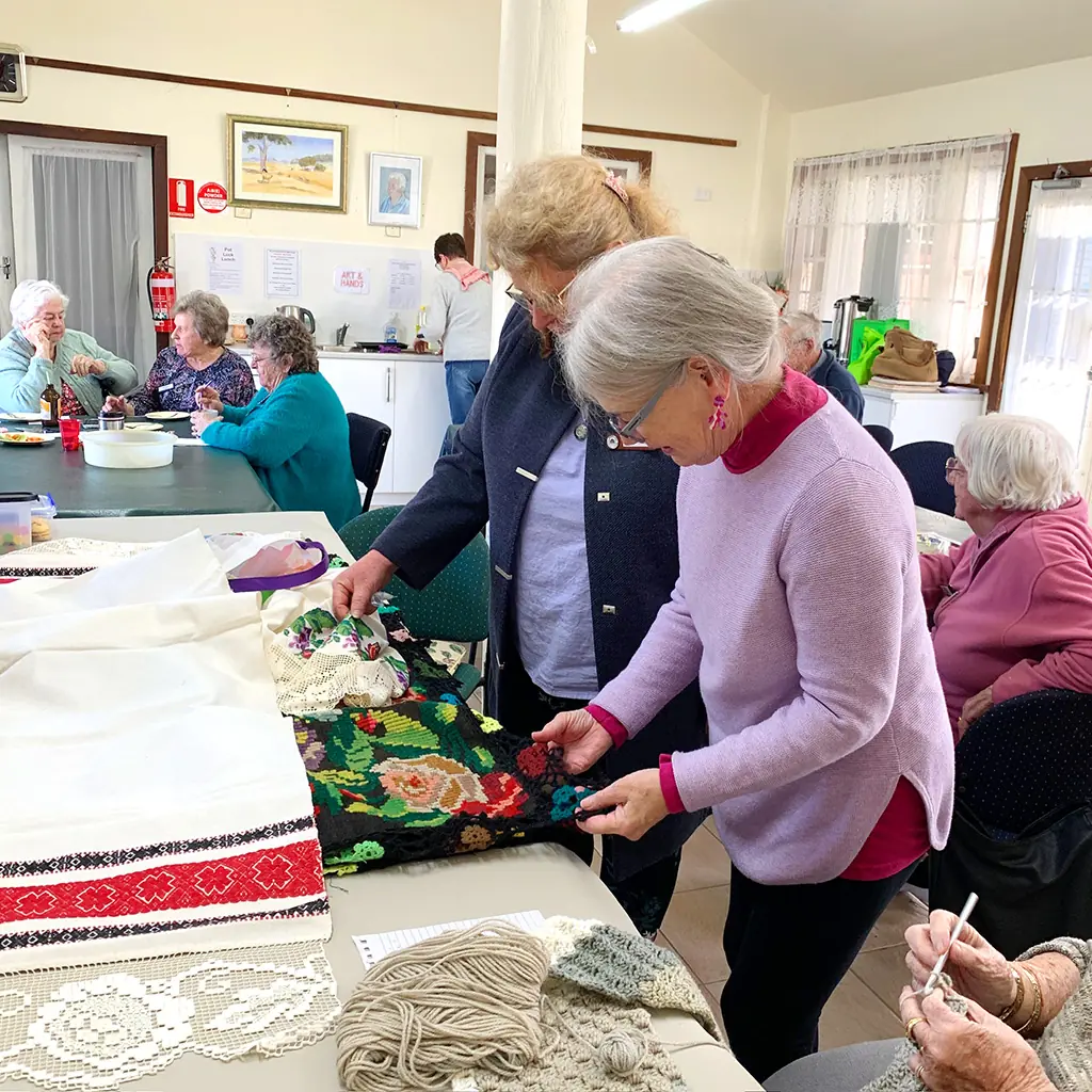 Murray Arts and Crafts members together at a Social Craft Day.